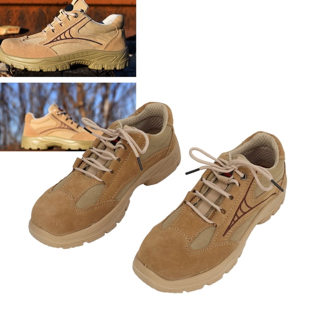 Zapatos De Seguridad Hombres Ligeros Livianos Protegen El Impacto De Los Pies De Acero Pinculación De Punción Sin Deslizamiento Para El Trabajo Soled Soled Phaki Para Trabajos De