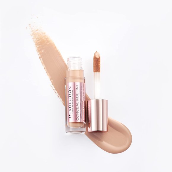 Makeup Revolution Conceal and Define Concealer, C8 Brown, 3.4ml