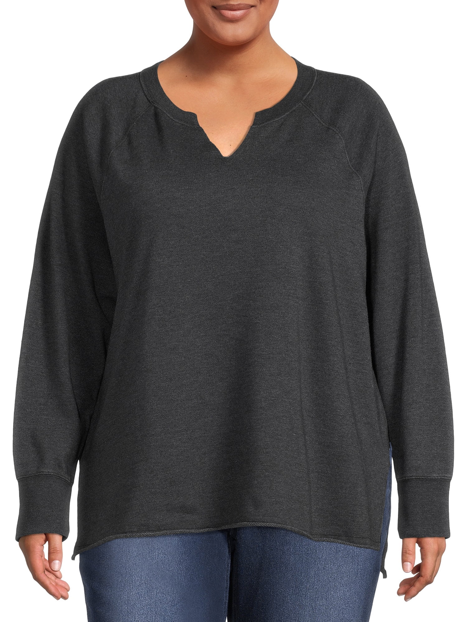 Terra & Sky Women's Plus Size French Terry Sweatshirt