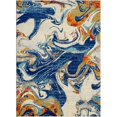 thumbnail image 3 of Luxe Weavers Abstract Artistic Blue 5x7 Area Rug, Indoor Stain-Resistant Carpet, 3 of 9