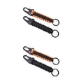 thumbnail image 2 of senveriont Paracord Keychain Outdoor Detachable Survival Emergency Keyring Rope Multifunctional Backpack Lanyard Key Holder Black and Orange 2Set, 2 of 6
