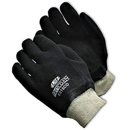 

Knitwrist Black Rough PVC Coated Chemical Resistant Gloves - (24 Pairs)