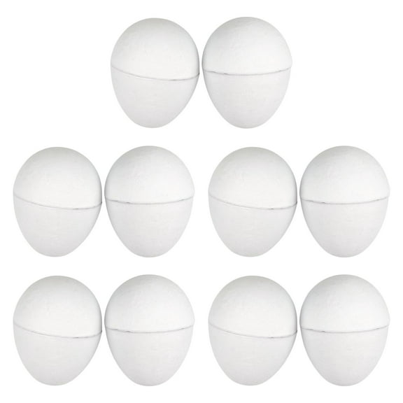 balikha 10Pcs Paper Mache Eggs Craft Supplies Reusable Funny Party Favors Fillable Easter Eggs Empty Easter Eggs for Easter Kids