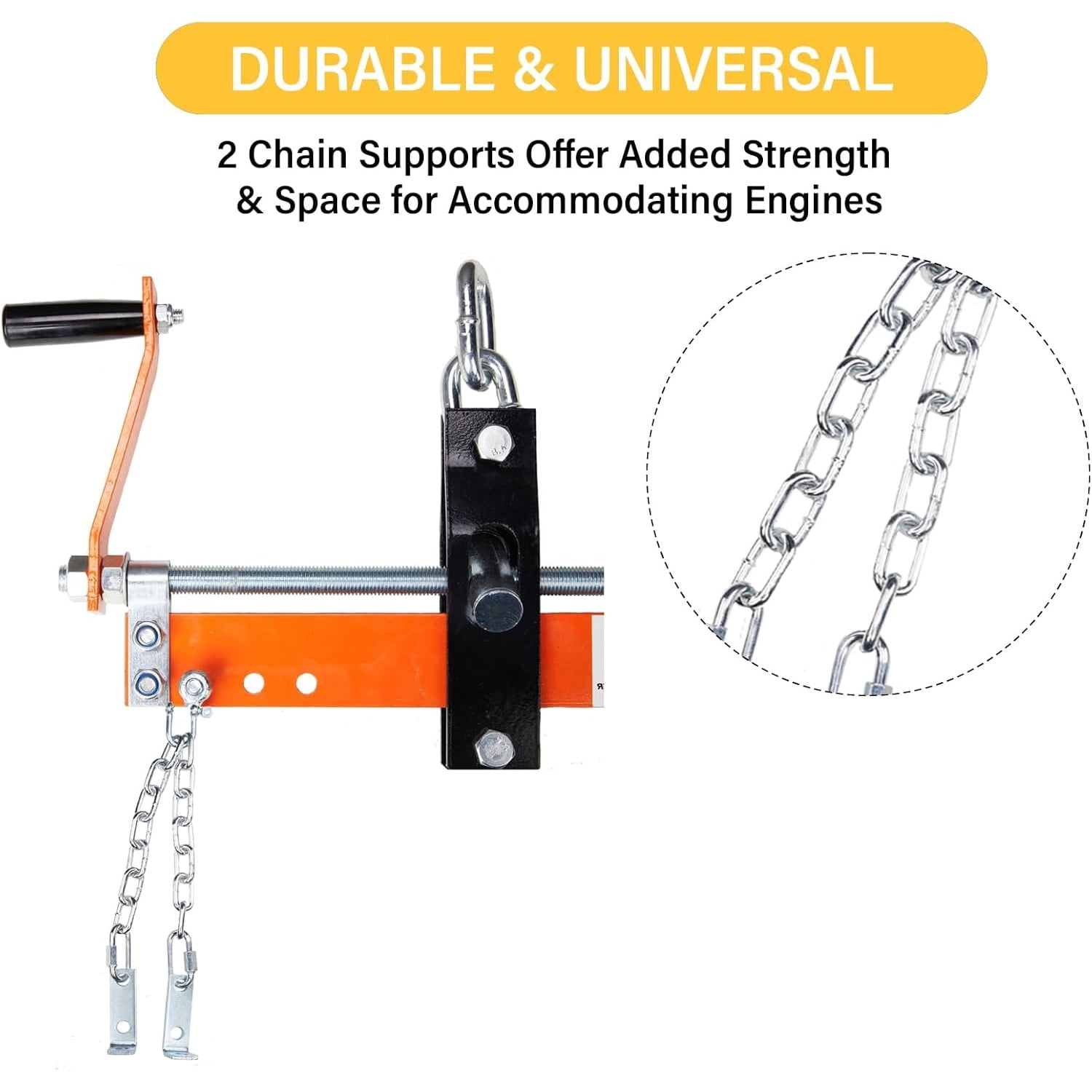 Ktaxon 1-Ton Steel Engine Hoist Leveler, 3-Position Chain, Adjustable Handle