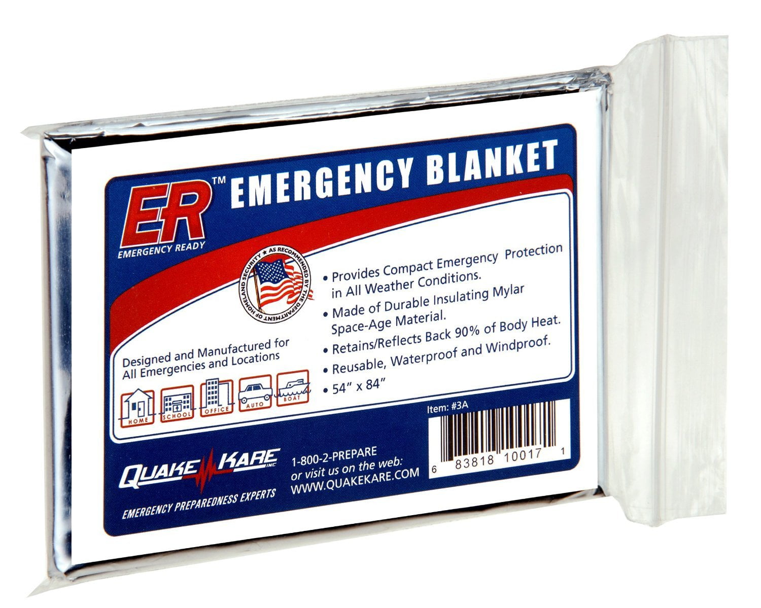 Quake kare ER Emergency Ready Thermal Mylar Blanket