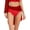 Red, variant on Raenseen Womens Lyrical Dance Shorts Bottoms with Asymmetrical Ruched Mesh Fancy Ballet Contemporary Dancewear Red XXL