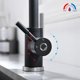 thumbnail image 2 of Grifo de cocina negro, grifo de fregadero de arco alto de una sola manija, grifo de fregadero de cocina giratorio de acero inoxidable de 360 ​​grados para fregadero de barra de coc, 2 of 5