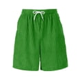 thumbnail image 6 of Garbnen Corduroy Shorts Men Elastic Waist Wide Leg Mens Shorts Athletic Breathable Big and Tall Workout Outdoor Bermuda Shorts Men with Pockets Green L, 6 of 9