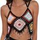 thumbnail image 1 of Traje de baño de estilo bohemio para mujer, pareo de bikini de crochet con borlas, transpirable Camiseta sin mangas, 1 of 5