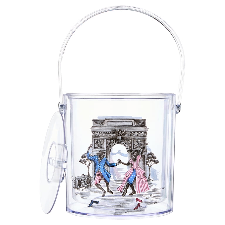 Sheila Bridges Harlem Toile Dancing Ice Bucket and Tong Set