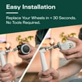 thumbnail image 4 of The Office Oasis Original Rollerblade Office Chair Wheels (As Seen On PBS) - Set of 5 - White, 4 of 6