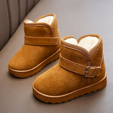 

Boys Casual Snow Boots Fleece Thermal Thick Non-slip Soft Comfortable Boots For Winter Outdoor
