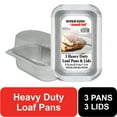 thumbnail image 2 of (2 pack) Handi-Foil 5.7" x 3.3" Aluminum Mini Loaf Pans with Lids, 3 Count, 2 of 12