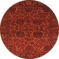 thumbnail image 1 of Ahgly Company Indoor Round Abstract Red Abstract Area Rugs, 3' Round, 1 of 6