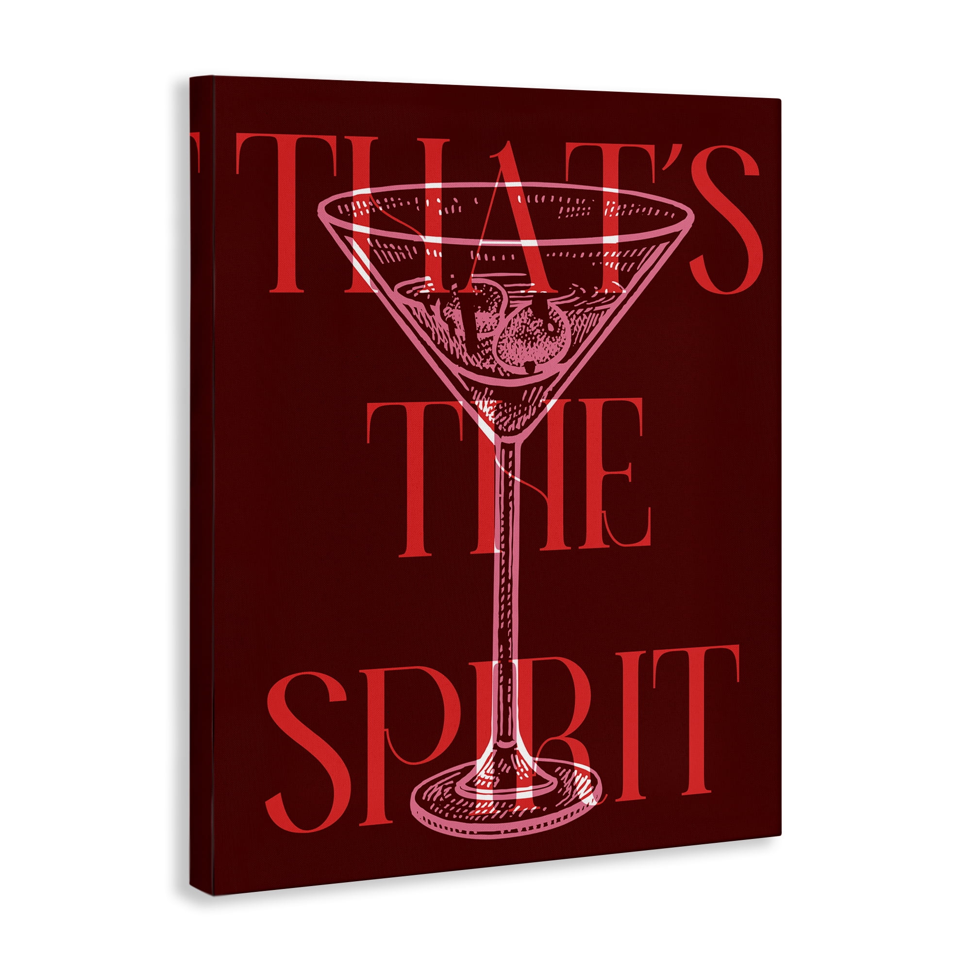 Stupell Industries That's The Spirit Martini Food & Beverage Painting Gallery Wrapped Canvas Art Print Wall Art, 30 x 40