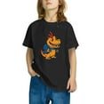 thumbnail image 2 of GERsome Toddler Boys Girls Short Sleeve Shirts Summer Cotton Casual Dinosaur Graphic Crewneck Tshirt, Sizes 3-10 Years, Black/3-4 Years, 2 of 6