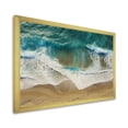 thumbnail image 2 of Designart "Tranquil Aerial View of Waves II" Coastal Framed Wall Art Decor - Coastal White Coastal Beach Entryway Framed Wall Art, 2 of 6