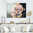 thumbnail image 2 of Designart Pink And Gold Hibiscus Flower I Canvas Wall Art, 2 of 5
