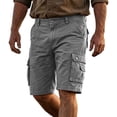 thumbnail image 2 of Sentmoon Bermuda Shorts Summer High Waist Bike Shorts for Men Solid Color Regular Fit Stretchy Mens Running Shorts with Pockets Beach Vacation for Work from Home, 2 of 9