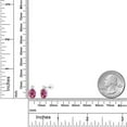 thumbnail image 3 of Gem Stone King 14k White Gold Pink Mystic Topaz Earrings for Women (2.7Cttw, GemstoneNovember Birthstone, Oval 8X6MM, Round 2.5MM), 3 of 5