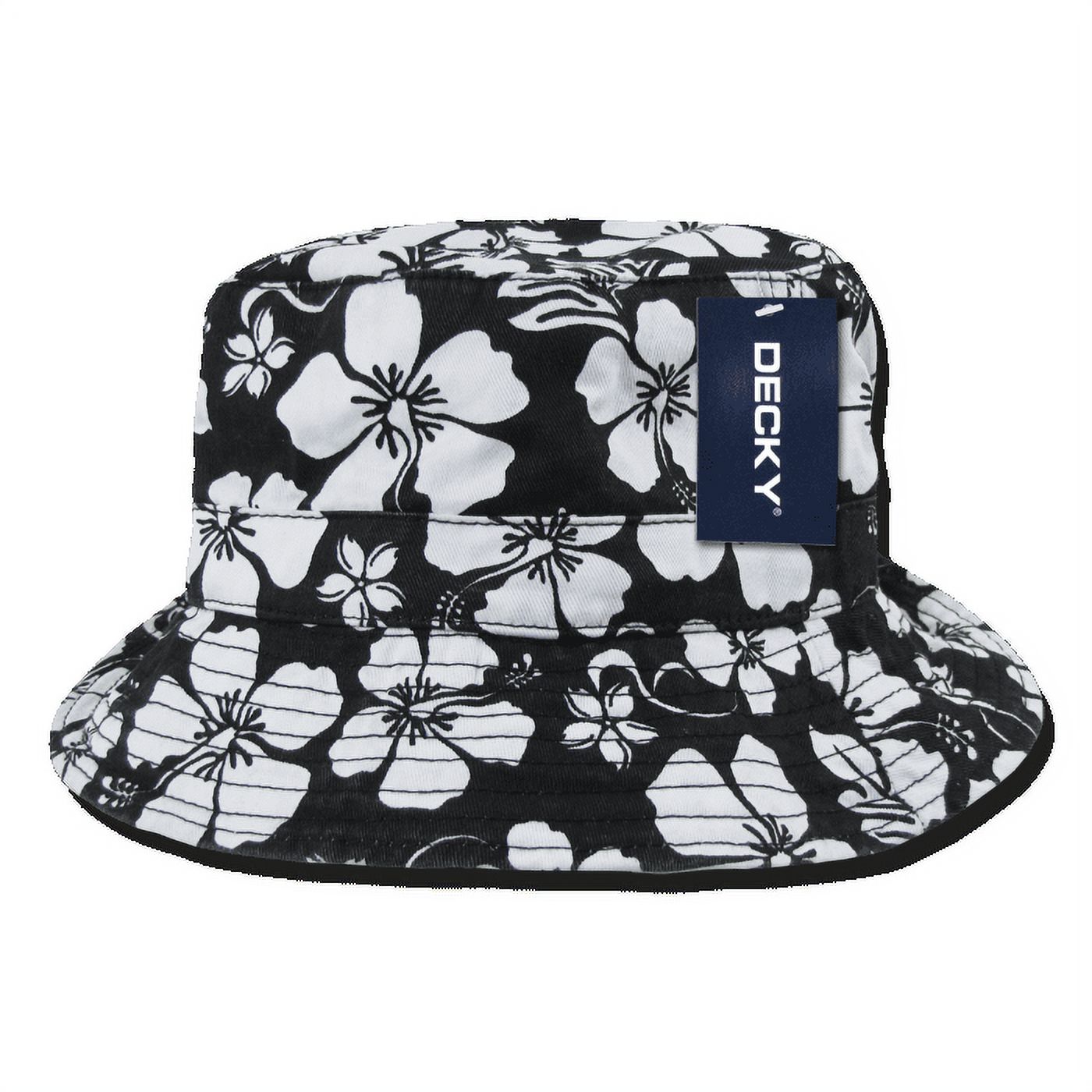 Decky Floral Polo Bucket Hats Caps For Men Women Black - image 1 of 2