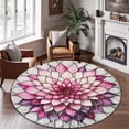 thumbnail image 2 of Round Rug, Sun67 Soft Washable Carpet, Non-Slip Floor Mat for Living Room Bedroom Home Decor 24 Inch, 2 of 6