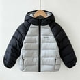 thumbnail image 5 of Zynoxe Puffer Jackets for Girls Winter Color Block Windproof Zip Up Long Sleeve Hoodies Casual Warm Quilted Padded Coat with Pockets, 5 of 7