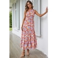 thumbnail image 4 of Vestido PRETTYGARDEN Maxi Floral para Mujer con un Hombro Naranja Talla L, 4 of 8