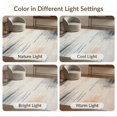 thumbnail image 7 of ODIKA 3'x5' Washable Throw Rug Stain Resistant, Low Profile, Non-Slip Grey Under Abstract Vintage Distressed Motif Interlocking for Entryway, Kitchen, Mudroom, 7 of 7