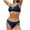 Navy, variant on Puntoco 2025 Summer Beach Swim Bathing Suits Women's 2025 Spring Fashion Bikini Hanging Neck Split Swimsuit Set Black S(S)
