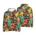 thumbnail image 6 of Bingfone Robot and Monsters Men's Drawstring Hoodie Long Sleeve Pocket Sweatshirts-3X-Large, 6 of 6