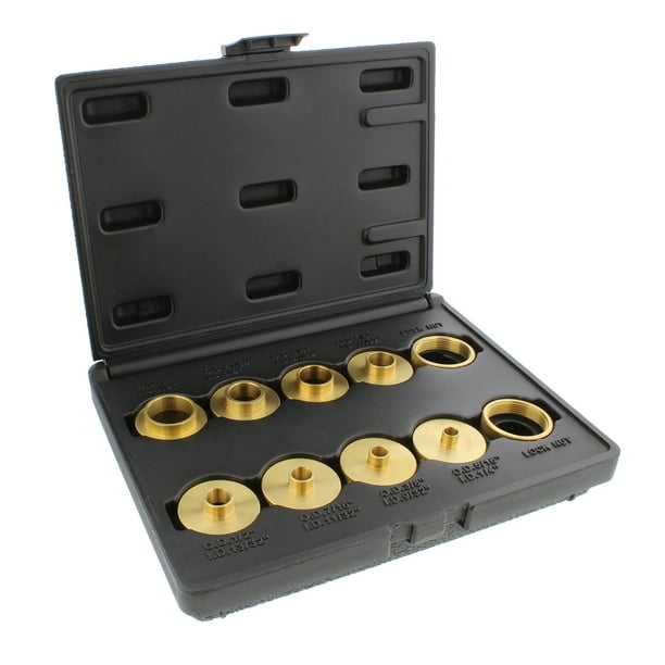 DCT Brass Router Template Guides Bushing & Lock Nuts 10Piece Guide