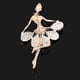 thumbnail image 4 of Elegante diseño de ballet para niña, broche de cristal brilnte, joyería para mujer y niña Zulema Broche, 4 of 7