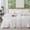01- White (No Comforter)-Full (80"x90"), variant on Washed Cotton Striped Textured Duvet Cover 01- White (No Comforter), Full (80"x90") Boho Chic All Season Use