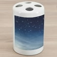thumbnail image 1 of Night Ceramic Toothbrush Holder, Ombre Inspired Sky Vibrant Stars Universe Astronomy Exploration, Decorative Versatile Countertop for Bathroom, 4.5" X 2.7", Pale Blue Dark Blue, 1 of 4