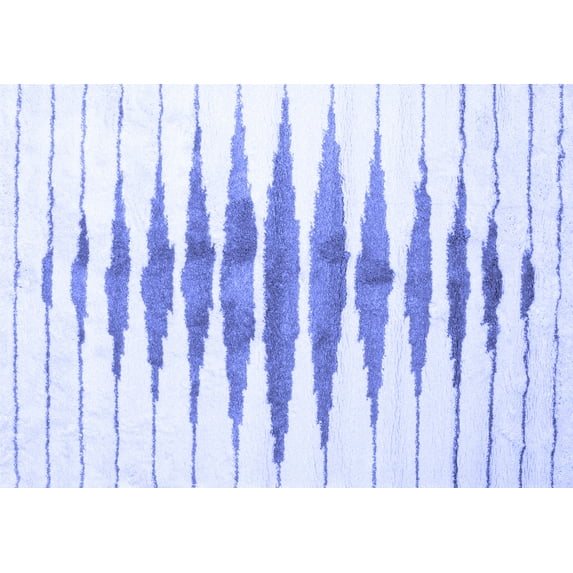 Ahgly Company Indoor Rectangle Solid Blue Modern Area Rugs, 5' x 8'