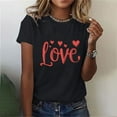 thumbnail image 2 of VKOYWKM Womens Valentine T Shirts Romantic Love Heart Graphic Tee Tops Short Sleeve Casual Crew Neck Love Heart T-Shirts Happy Valentines Day Shirts, 2 of 6