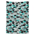thumbnail image 3 of Ambesonne Geometric Tablecloth Rectangular Table Cover, Zig Zag Mosaic, 60"x90", Turquoise Grey Black, 3 of 4