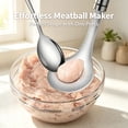 thumbnail image 7 of Meatball Spoon, Stainless Steel Meatball Maker Scoop with Hole Convenient Storage Design Long Handle Spoon for Kitchen Dinning Bar, 7 of 7