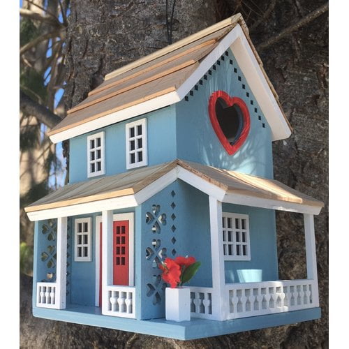 Home Bazaar Lovers Lane Cottage 8 in x 5.5 in x 5.25 in Birdhouse by Home Bazaar