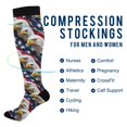 thumbnail image 2 of FORMRS Womens Knee High Socks Casual Long Thick Travel Daily Wear, 2 Pairs, American Eagle Pattern, 2 of 6