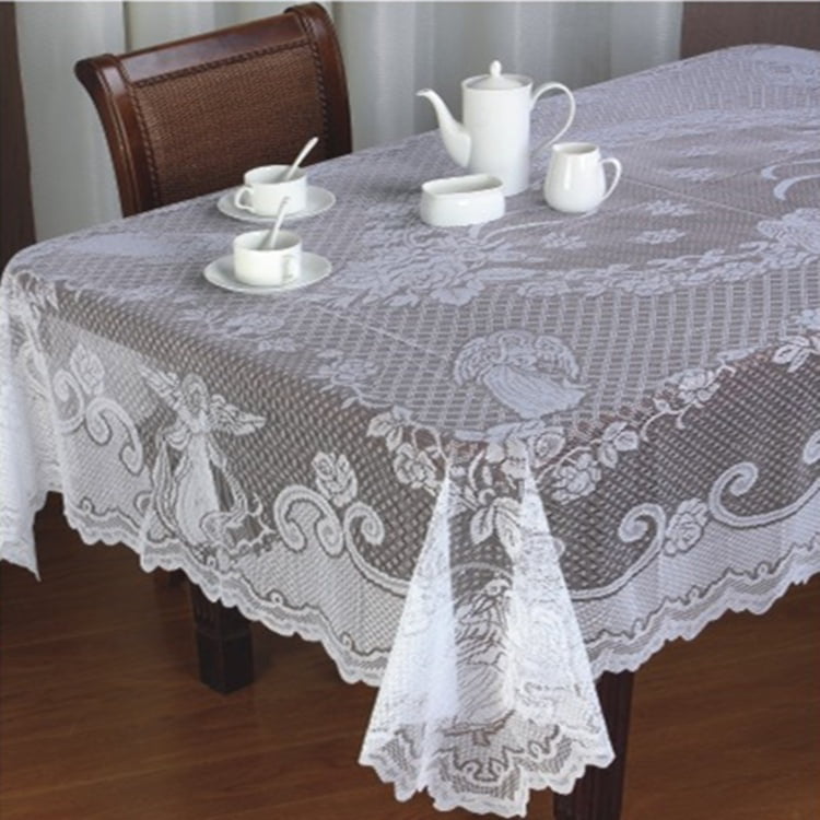 Angel Lace Tablecloth Rectangle Round Table Cloth Cover Home Party ...