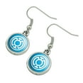 thumbnail image 2 of Green Lantern Blackest Night Blue Lantern Logo Novelty Dangling Drop Charm Earrings, 2 of 5