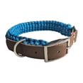 thumbnail image 2 of K-9 BELTZ Paracord Dog Collar Hand Woven (Large, Aqua Blue), 2 of 4