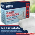 thumbnail image 2 of Gauze Bandage Rolls - Pack of 36, 2” x 4.1 Yards Per Roll of Medical Grade Gauze Bandage and Stretch Bandage Wrapping for Dressing All Types of Wounds and First Aid Kit by MEDca, 2 of 9