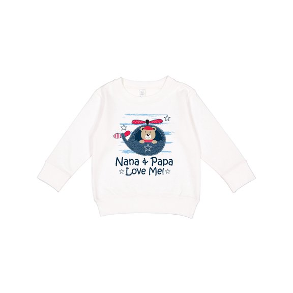 Inktastic Nana and Papa Love Me Grandson Toddler Sweatshirt
