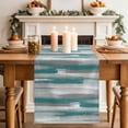thumbnail image 2 of Table Runner 108 Inches Long for Kitchen Dining, Blue Gray Stripes Dresser Scarf Farmhouse, Dining Table Decorations for Wedding/Parties, Watercolor Modern Abstract Minimalist 13 x 108 In, 2 of 8