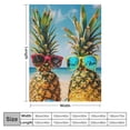 thumbnail image 4 of ARISTURING Pineapples Sunglasses Beach Soft Plush Blankets Lightweight Blanket 50x60in, 4 of 6