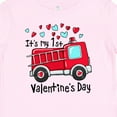 thumbnail image 4 of Inktastic It's My 1st Valentine's Day Fire Truck Boys or Girls Baby T-Shirt, 4 of 5