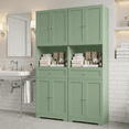 thumbnail image 7 of Homfa 67.5" Tall Modern Bathroom Storage Cabinet with Drawer, 4 Door Modern Freestanding Storage Cabinet Cupboard, Green, 7 of 7